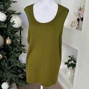 Eileen Fisher Olive Green Tank Top